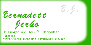 bernadett jerko business card